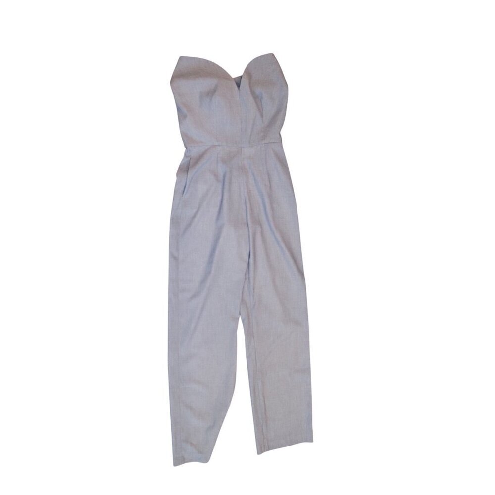 Matériel Tbilisi Strapless Blue Womens Jumpsuit, size 8
